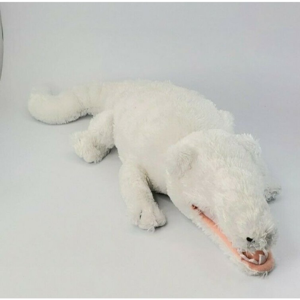 23" White Plush Stuffed Toy White Albino ALLIGATOR